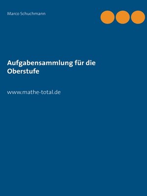 cover image of Aufgabensammlung für die Oberstufe